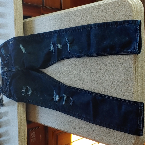 Silver Tuesday Fluid Denim Mid Skinny Deconstructed Jeans Size 26 - Picture 12 of 13